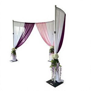 Wedding <b>Backdrop</b> <b>Stand</b> Kit Aluminum Pipe Drape Frame for Party Decora - Product Image 1