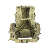 Tissu en nylon de haute qualité grande capacité sac à dos tactique étanche Durable système Molle fermeture éclair poches latérales