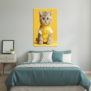 Cute Kitten Wall Art: Printed Canvas with Funny Cat Poster,<b>WRAPPED</b> CANVAS - Product Image 3