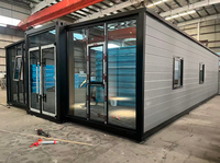 Maison mobile de luxe, conteneur extensible de 20 pieds, maison préfabriquée, maison modulaire en conteneur