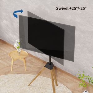 Nouvelle Arrivée <span class=keywords><strong>Support</strong></span> <span class=keywords><strong>TV</strong></span> sur <span class=keywords><strong>Pied</strong></span> en Acier et Bois <span class=keywords><strong>Pivotant</strong></span> Réglable en Hauteur Design Chevalet Mobile 32-65" LCD <span class=keywords><strong>TV</strong></span> Capacité de Charge 45kg VESA - Product Image 4