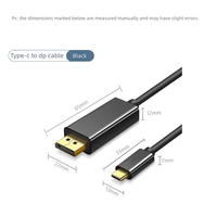 Câble USB Type-C DP Newstarlink 4K60HZ MÂLE-MÂLE pour ordinateur, casques VR, Surface Book - Plaqué or, gaine en PVC, cuivre sans oxygène