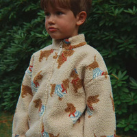 Manteau d'hiver pour enfants Fal, col montant épaissi, style KS, motif chaton avec nœud, motifs cygne et coléoptère, rayé