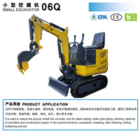 06Q Très demandée Mini-pelle sur chenilles de 0,8 tonne avec moteur Briggs & Stratton 10 CV, pour travaux de jardinage, chenilles en caoutchouc et système hydraulique avec pompe et moteur