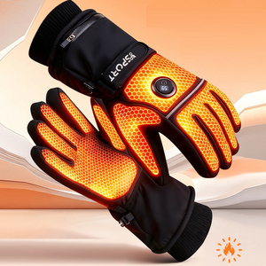 Gants chauffants à cinq doigts rechargeables personnalisés XKENHEAT, gants d'hiver pour le snowboard en plein air, imperméables, coupe-vent, chauffage par batterie - Product Image 5