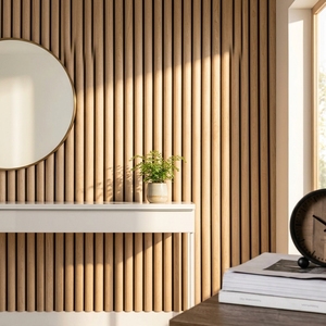 Panneau acoustique en MDF à une face, panneau décoratif insonorisant moderne pour chambre à coucher, utilisation extérieure, ignifuge et imperméable - Product Image 5