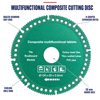 Disque de coupe multifonctionnel brasé sous vide de 100 mm, lame de scie en alliage composite pour carrelage, marbre, acier coloré, tuyaux PVC, meuleuse d'angle