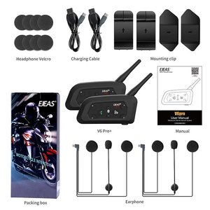 Intercomunicador para Casco de Motocicleta <span class=keywords><strong>EJEAS</strong></span> <span class=keywords><strong>V6</strong></span> PRO BT con Interfono de 800m, Cambio de 6 Conductores, Walkie Talkie, Reducción de Ruido CVC - Product Image 1