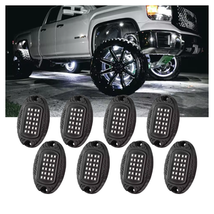 <span class=keywords><strong>2</strong></span> 8 10 12 <span class=keywords><strong>16</strong></span> Pods High Bright Pure White LED Rock Light Underbody Glow Chasis para Car Truck Jeep Off-Road - Product Image 1