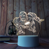 Lampe de bureau personnalisée gravure photo acrylique 3D Illusion câble USB avec base en bois lampe de nuit LED pour la maison