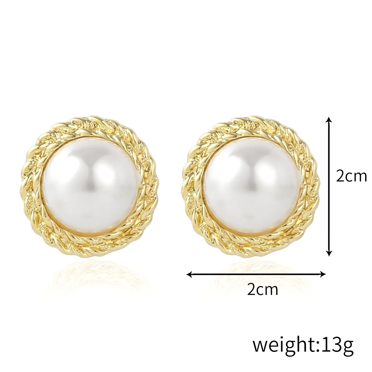 Retro imitation natural freshwater pearl simple temperament earrings high-end pearl earrings for women