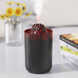 Humidificateur d'arôme ultrasonique en forme de volcan Portable 330ml pour la maison aromathérapie aux huiles essentielles Mini volcan avec fissure - Product Image 1