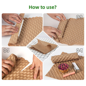Papel Burbuja Biodegradable Plegado en Abanico, Embalaje Protector de Papel Kraft con Burbujas para Envío de Cosméticos y Electrónicos - Product Image 5