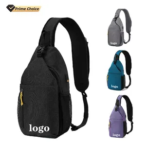 Custom Logo Crossbody Daypack Shoulder Chest Bag Anti Theft Sling Bag For Men Women's Chest Bags