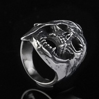 Bagues Punk pour Hommes en Acier Inoxydable, Bijoux à Motifs Crânes, Bagues Personnalisées Vikling, Prix de Gros