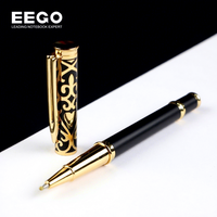 Stylos Gel Dorés Personnalisés en Métal de Luxe pour Bureau, avec Logo Personnalisé, Pointe 0.5, Coffret Cadeau de Marques, Vente en Gros