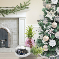 Fournitures de décoration de gâteaux Boule miroir disco Boules miroir disco Fruits artificiels Décorations de Noël fausses boules