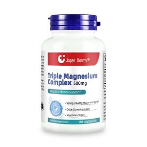 Capsules de complexe triple de magnésium de haute qualité, pour des muscles et des os forts et sains, 150 capsules, complément de complexe triple de magnésium - Product Image 1