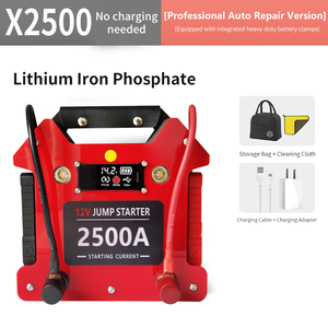 Gran Oferta: Arrancador de Baterías de 32000mAh y 12V con Bomba de Aire y Luz LED, Corriente Máxima de 2500A para Autos/Motos/Camiones - Product Image 3