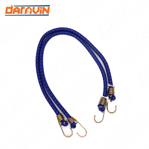 Cordon élastique cordon élastique enduit rond Vietnam Style Simple 4mm longueur personnalisée 8mm avec crochet de peinture en acier - Product Image 3