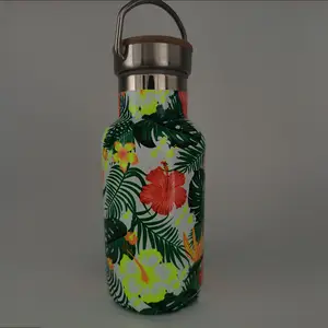 Wholesale Glowing Temperature Water Bottle Stainless Steel Flower Vacuum Cup