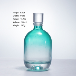 Bán buôn 500ml tùy chỉnh Flint Glass Tinh Thần Rượu chai nứa-niêm phong với nắp vặn cho Vodka Gin Whisky Tequila Brandy - Product Image 2