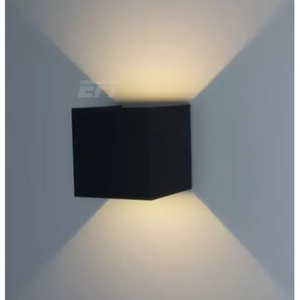 12W nero quadrato LED lampada da parete esterna luce calda contrafforte Design per esterni - Product Image 3