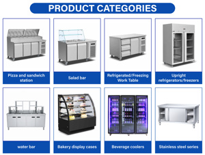 Réfrigérateur de comptoir pour cuisine commerciale, réfrigérateur de présentation, réfrigérateur à 3 portes, table de préparation pour sandwichs et pizzas, réfrigérateur pour la préparation des aliments - Product Image 6