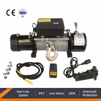 Treuil électrique pour voiture avec moteur en cuivre pur CE, 12V 24V, télécommande sans fil, frein automatique toutes saisons, pour 4x4, SUV, sauvetage tout-terrain