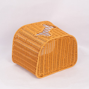 Cesta de almacenamiento ovalada de ratán marrón con asa para juguetes, cocina, frutas y verduras, cesta organizadora para el hogar - Product Image 4