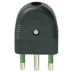 Spina Assiale Nera Vimar 2P+T 16A 250V 4mm di Lunghezza - Product Image 1