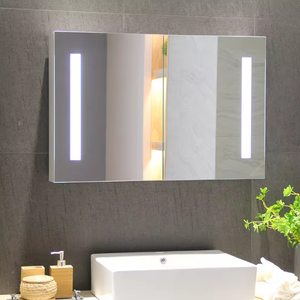 Puerta corredera montada en la pared con <span class=keywords><strong>espejo</strong></span> de <span class=keywords><strong>baño</strong></span> con revestimiento de polvo blanco gabinete de <span class=keywords><strong>espejo</strong></span> de afeitar de metal - Product Image 3