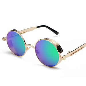 Vintage <strong>Steampunk</strong> Red Sunglasses Men Round Punk Alloy Metal Retro Sun Glasses Women 2025 <strong>Goggles</strong> Gothic Style Shades - Product Image 6