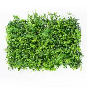 Customized 3D Artificial Jungle Wall Panel Vertical Garden Green Plastic Flowers Customized 3D Artificial Jungle Plastic Flowers