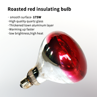 Musyder 175W Ampoule chauffante en quartz renforcé brillant pour porcelet Lampes chauffantes infrarouges étanches pour volaille et bétail