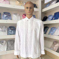 Chemise Guayabera OEM pour homme 100 % lin, manches longues, col cubain brodé, idéale pour les vacances, la plage, les mariages, chemise décontractée personnalisée pour l'été