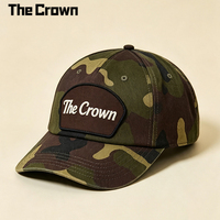 Topi Baseball Snapback 5 Panel Camo Logo Kustom Kamuflase Woodland Hijau Zaitun Pinggiran Melengkung Grosir Pabrik