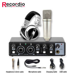 Các mới nhất âm thanh chuyên nghiệp thiết lập âm nhạc Home Studio màn hình ghi âm Mic Microphone Tai nghe thiết bị Kit - Product Image 4