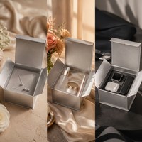 Boîte cadeau de luxe en argent, pliable, fermeture magnétique, logo personnalisé, boîte en carton rigide pour l'emballage de produits de marque