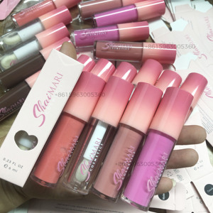 Brillo Labial Vegano Personalizado con Efecto Ombré Rosa Brillante, Brillo Labial Transparente, Marca Privada, Hidratante, Lápiz Labial Líquido - Product Image 4