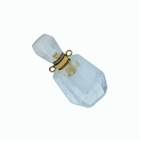 Collier pendentif en cristal de quartz transparent rechargeable, flacon de parfum, breloque en pierre précieuse, vente en gros OEM direct usine - Product Image 2