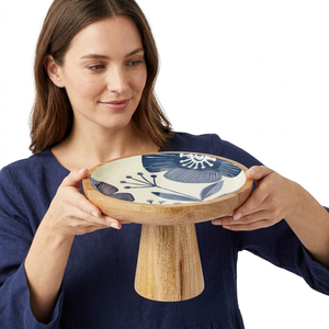 Tazón de Madera de Lujo con Diseño Único Personalizable, Color Natural, 100% Hecho a Mano, Ecológico, Apto para Horno y Lavavajillas, Ideal para Fiestas - Product Image 1