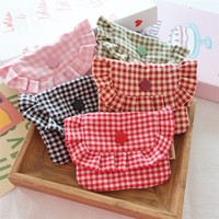 Dompet Kartu Lipat Berpinggiran Rumbai, Dompet ID Elegan, Dompet Koin Portabel, Kantong Serbaguna untuk Kosmetik dan Barang Penting Kecil