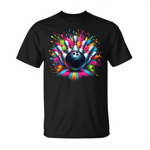 T-shirt coloré pour le jour du jeu de bowling, design vibrant pour les amateurs de bowling - Product Image 2