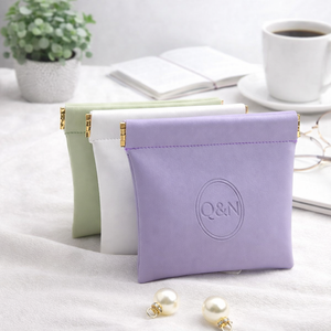 Bolsa de Almacenamiento de Cosméticos, Monedas y Joyas, de Piel Sintética, Colorida, Personalizada, Grande, Portátil, con Abertura, para Mujer - Product Image 3