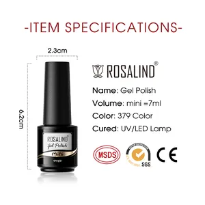 Rosalind оптовая продажа oem частная марка красочный УФ светодиодный Гель-лак Полупостоянный отмачиваемый Гель-лак для ногтей для салона дизайна ногтей