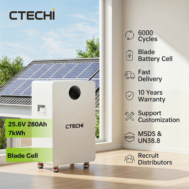 Blade Battery Cell 24V 25.6V 280Ah 7kWh Lifepo4 Battery 10kwh Solar Storage Eu Home Lithium Battery Pack for Byd Solar Battery