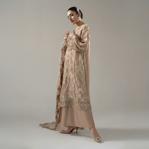 Vestido de Noche Largo para Fiesta, Estilo Natural, para Mujer Musulmana, con Hombro Descubierto, Corte A, con Cuentas, para Compromiso, con Sujetador Incorporado - Product Image 1