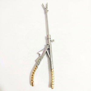 Porte-aiguilles laparoscopiques manuels en acier inoxydable Gray Rocks, poignée dorée, certifiés CE, instruments chirurgicaux de classe I, modèle - Product Image 1