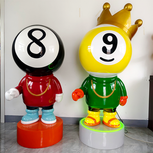 Nhà máy cung cấp khuôn silicon lớn làm tượng người chơi bi-a bằng sợi thủy tinh cho tượng chủ đề bi-a, nhà sản xuất nhựa poly - Product Image 4